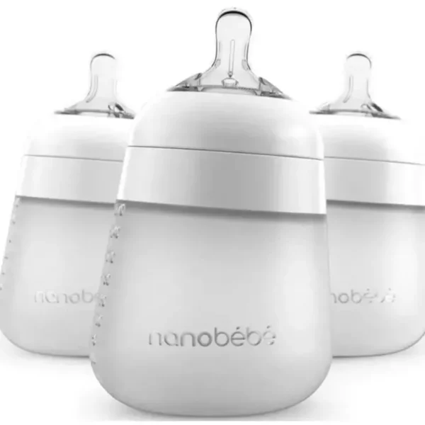 Best Sale Nanobebe - 3Pk Silicone Baby Bottle 9Oz, White - cutbabycare.com | baby boutique & care hub Shop All