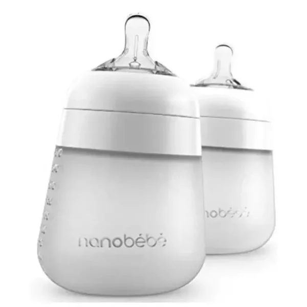 Cheap Nanobebe - 2Pk Silicone Baby Bottle 9Oz, White - cutbabycare.com | baby boutique & care hub Shop All