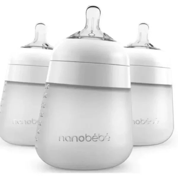 Discount Nanobebe - 3Pk White Flexy Silicone Baby Bottle, 9Oz - cutbabycare.com | baby boutique & care hub Shop All