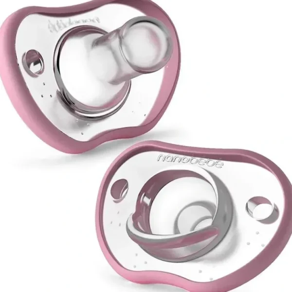 Shop NanoBebe 2-Pack Flexy Pacifiers, Pink - cutbabycare.com | baby boutique & care hub Health Safety