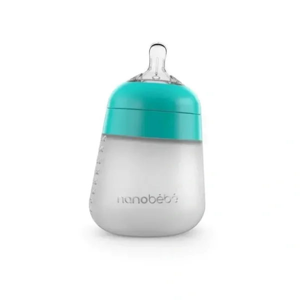 Hot Nanobebe Silicone Baby Bottle Single Pack- Teal, 9 Oz - cutbabycare.com | baby boutique & care hub Shop All
