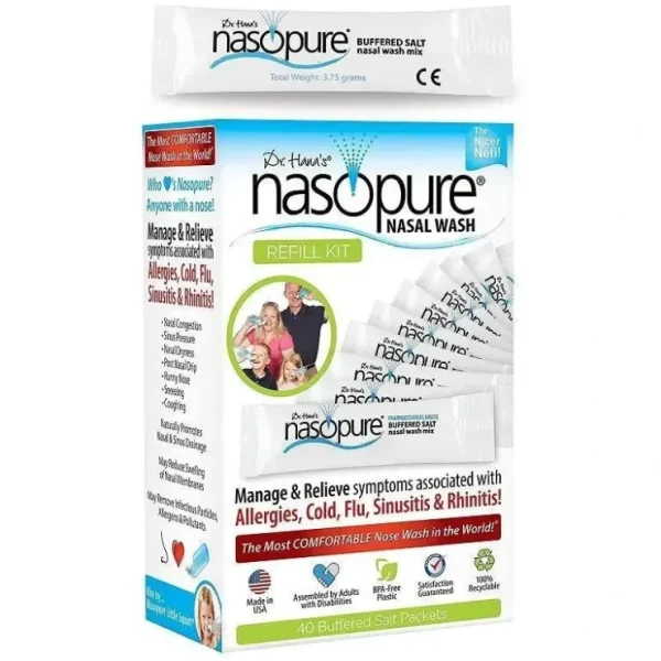 Flash Sale Nasopure Bottle Nasal Wash System Refill Kit 40Ct - cutbabycare.com | baby boutique & care hub Shop All