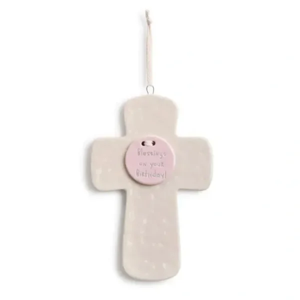 New Nat & Jules Blessings On Birthday Cross- Pink - cutbabycare.com | baby boutique & care hub Shop All