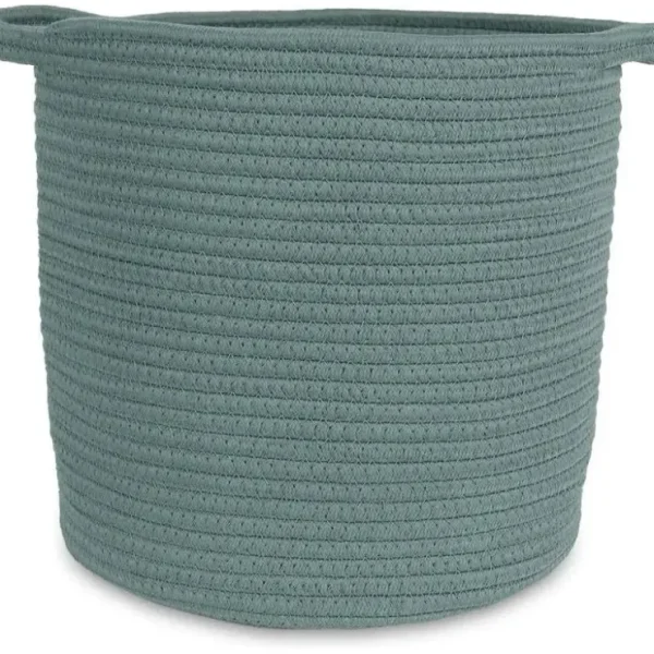 Sale Natemia - Rope Storage Basket, Nursery Bin and Toy Organizer (15”x15”x14”), Lily Pad, Medium - cutbabycare.com | baby boutique & care hub Shop All