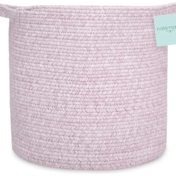 Fashion Natemia - Rope Storage Basket, Nursery Bin and Toy Organizer (15”x15”x14”), Pink, Large - cutbabycare.com | baby boutique & care hub Shop All