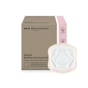 Flash Sale New Beginnings Disposable Bamboo Breast Pads 40 Pack - cutbabycare.com | baby boutique & care hub Health Safety