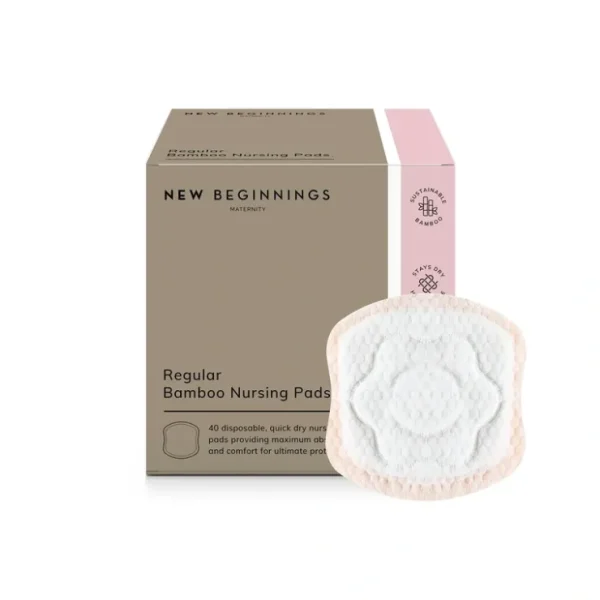 Flash Sale New Beginnings Disposable Bamboo Breast Pads 40 Pack - cutbabycare.com | baby boutique & care hub Health Safety