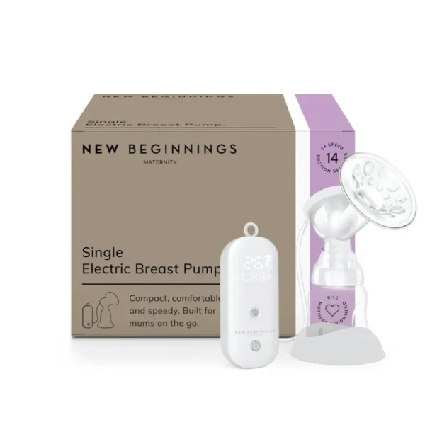 New Beginnings Single Electric Breast Pump - cutbabycare.com | baby boutique & care hub
