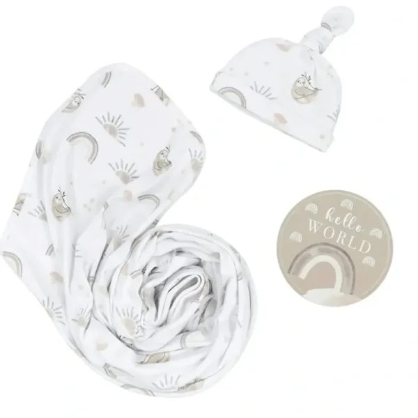 Outlet Newborn Hello World Gift Set Happy Sloth - cutbabycare.com | baby boutique & care hub Shop All