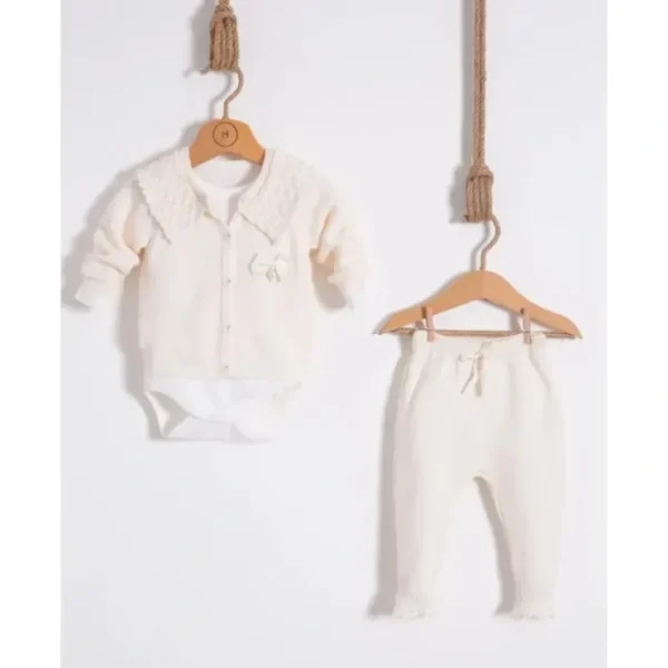 New Nipperland - Baby Knitted Cream Outfit Set - cutbabycare.com | baby boutique & care hub Shop All