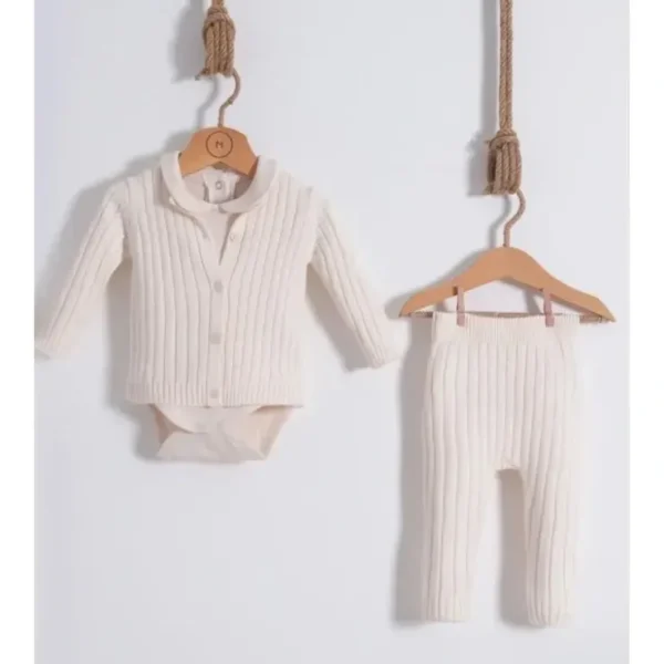 Sale Nipperland - Knitted Outfit Cream/White Contemporary - cutbabycare.com | baby boutique & care hub Shop All