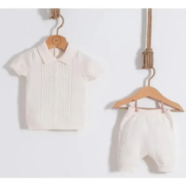 Discount Nipperland - 2Pk Baby Knitted Outfit Set Cream - cutbabycare.com | baby boutique & care hub Shop All