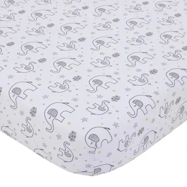 Outlet Nojo - Dream Big Little Elephant Fitted Crib Sheet - cutbabycare.com | baby boutique & care hub Shop All