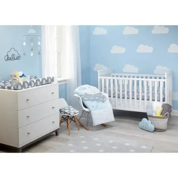 Flash Sale Nojo Little Love Happy Clouds 5-Piece Crib Set - cutbabycare.com | baby boutique & care hub Shop All