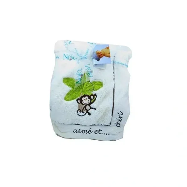 New Nojo Plush Applique Receiving Blanket, Monkey - cutbabycare.com | baby boutique & care hub Shop All