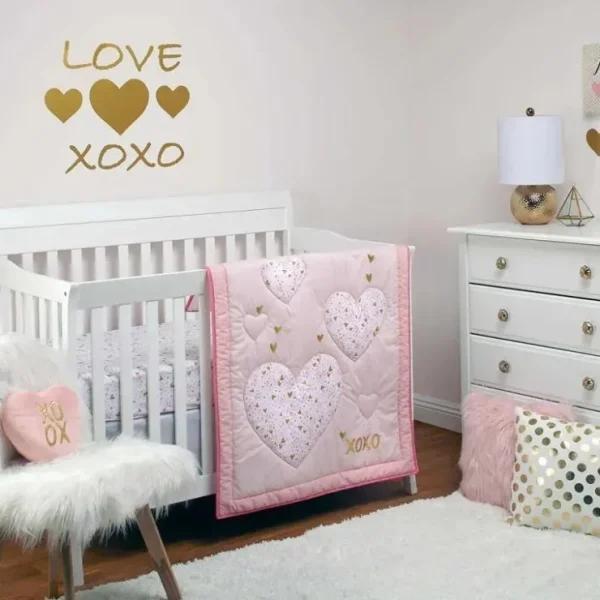 Cheap NoJo She's So Lovely 4-Piece Crib Bedding Set - Pink - cutbabycare.com | baby boutique & care hub Shop All