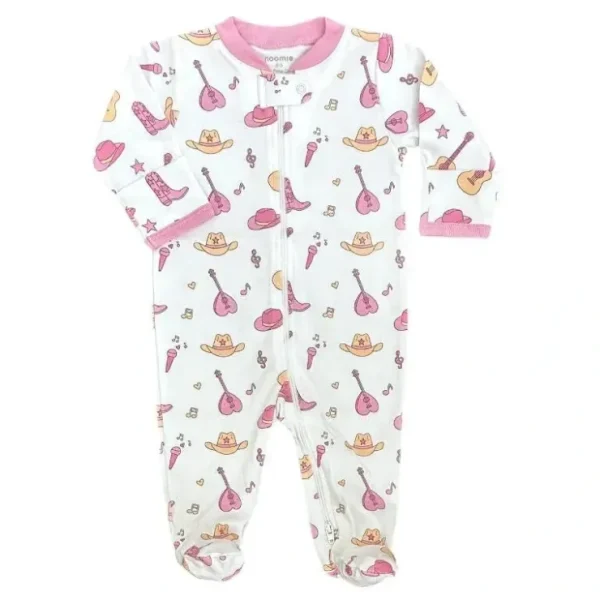 Online Noomie - Baby Girl Country Music Zipper Footie - cutbabycare.com | baby boutique & care hub Shop All
