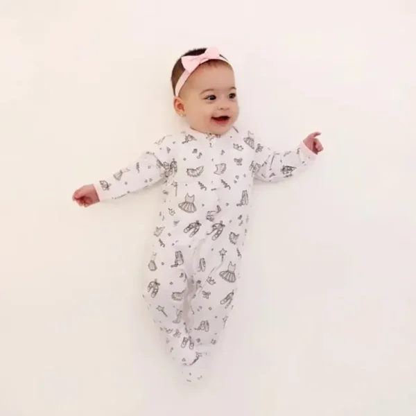 Outlet Noomie - Ballerina With Ruffles Zipper Footie - cutbabycare.com | baby boutique & care hub Shop All