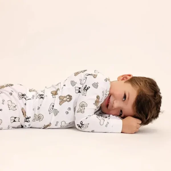Clearance Noomie - Doggie Day Care Long Sleeve Pajama Set - cutbabycare.com | baby boutique & care hub Shop All