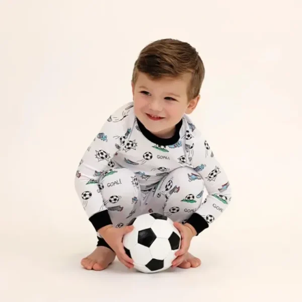 Flash Sale Noomie - Soccer Long Sleeve Pajama Set - cutbabycare.com | baby boutique & care hub Shop All
