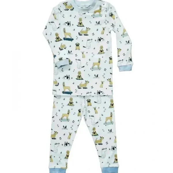New Noomie - Two Pieces PJs, Blue Dogs - cutbabycare.com | baby boutique & care hub Shop All