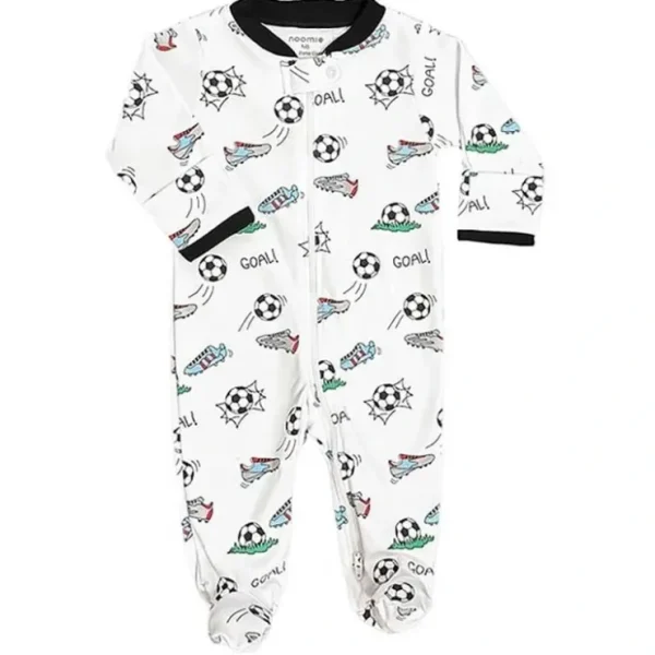 New Noomie - Zipper Footie Soccer - cutbabycare.com | baby boutique & care hub Shop All