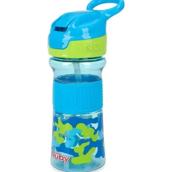 Outlet Nuby - Flip-It Reflex Bottle, Aqua Camo - cutbabycare.com | baby boutique & care hub Health Safety