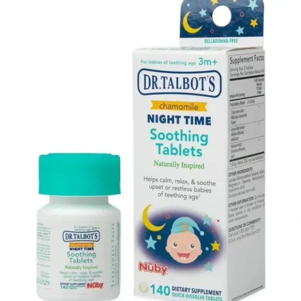New Nuby - Night Time Chamomile Soothing Tablets - cutbabycare.com | baby boutique & care hub Shop All