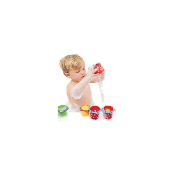 Outlet Nuby 5 Pk Stackable Bath Cups - cutbabycare.com | baby boutique & care hub Bath Potty