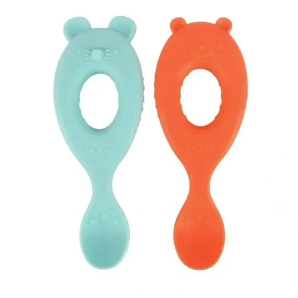 New Nuby - Silicone Character Spoons - 2Pk Silicone, Bear & Mouse - cutbabycare.com | baby boutique & care hub Shop All