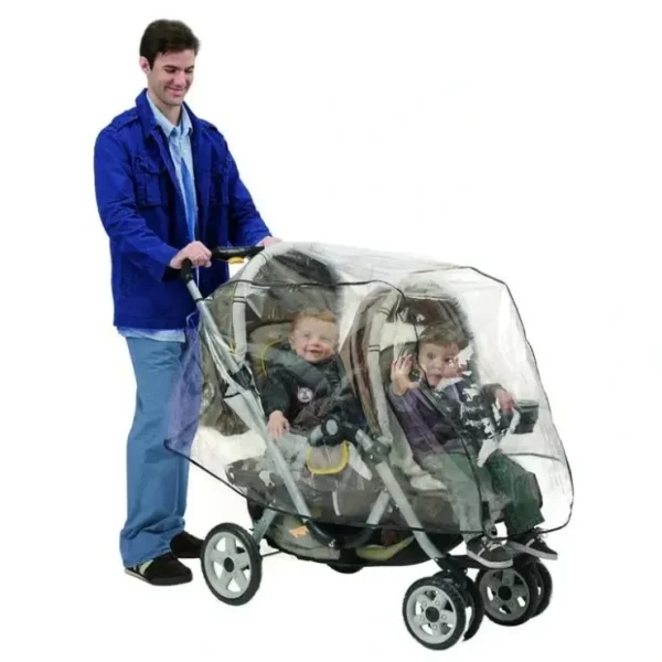 Clearance Nuby - Tandem Stroller Weather Shield, Clear Plastic Cover - cutbabycare.com | baby boutique & care hub Stroller