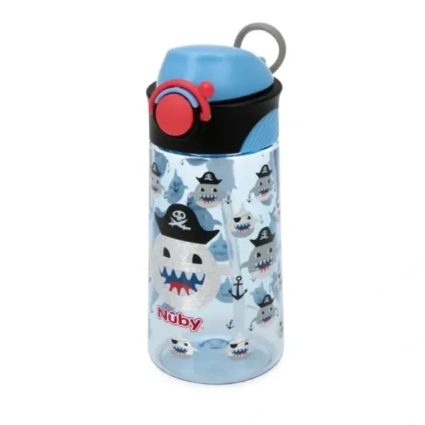 Best Sale Nuby - Thirsty Kids 15Oz Flip-It Bolt Pirate Sharks Blue - cutbabycare.com | baby boutique & care hub Shop All