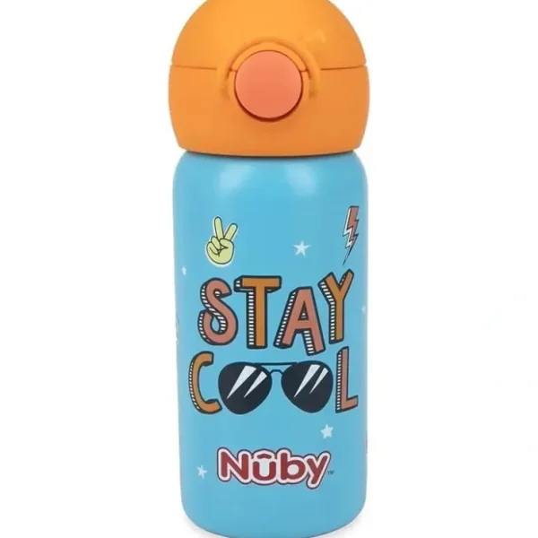 Fashion Nuby - Thirsty Kids Stainless Steel Flip It Active - cutbabycare.com | baby boutique & care hub Health Safety