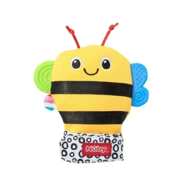 Store Nuby Happy Handimals Animal Soothing Teething Mitten Bee - cutbabycare.com | baby boutique & care hub Shop All