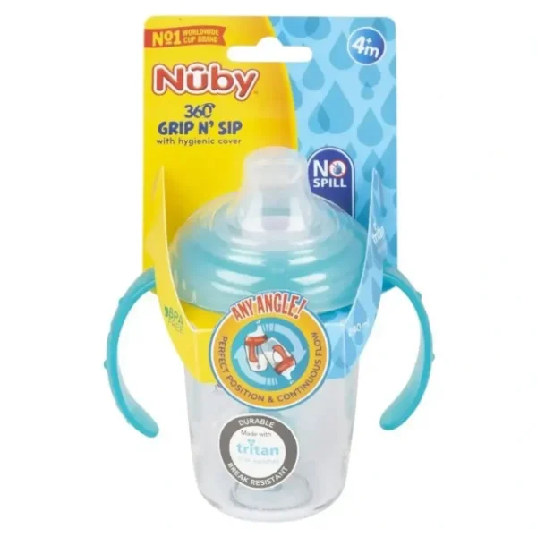 Online Nuby Tritan Spout Drinking Cup w/ Handles & 360 Straw 240ml 3m+ Assorted - cutbabycare.com | baby boutique & care hub Shop All