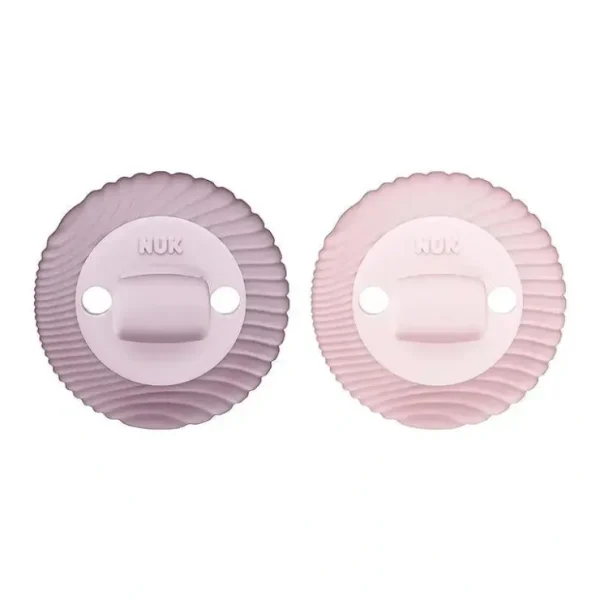 Discount NUK - For Nature 2Pk Girl Silicone Soother 2-in-1, 0/12M - cutbabycare.com | baby boutique & care hub Shop All