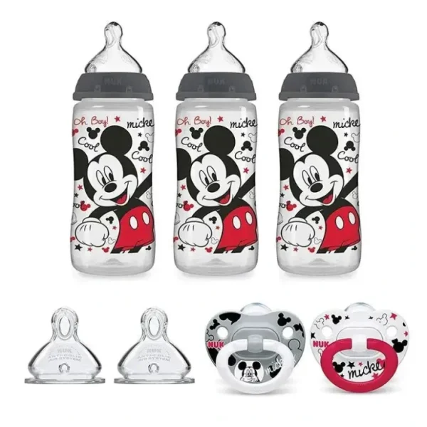 Outlet Nuk - Mickey Mouse Bottle & Pacifier Newborn Set Bundle Pack - cutbabycare.com | baby boutique & care hub Health Safety