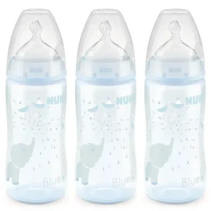 Flash Sale Nuk - 10Oz Smooth Flow Anti-Colic Bottle, Blue Elephant 3Pk - cutbabycare.com | baby boutique & care hub Nursing Feeding