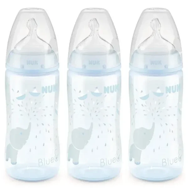 Flash Sale Nuk - 10Oz Smooth Flow Anti-Colic Bottle, Blue Elephant 3Pk - cutbabycare.com | baby boutique & care hub Nursing Feeding