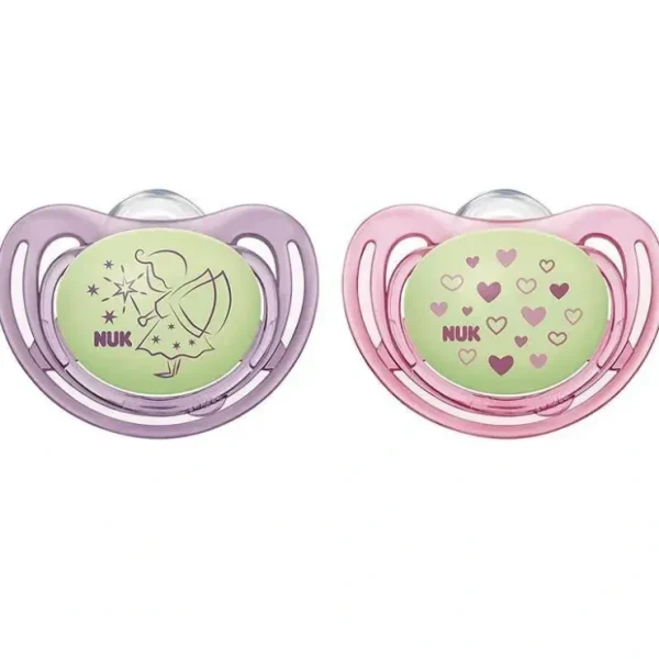 Flash Sale Nuk - Pacifier Airflow Glow In Dark, Girl, Size 1 - cutbabycare.com | baby boutique & care hub Health Safety