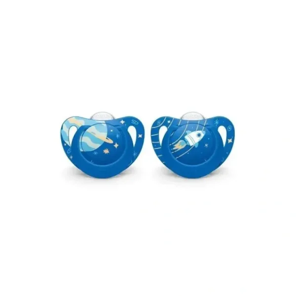 Sale Nuk - Pacifier Genius Size 2, 2 Pk Outer Space Theme, Boy - cutbabycare.com | baby boutique & care hub Health Safety