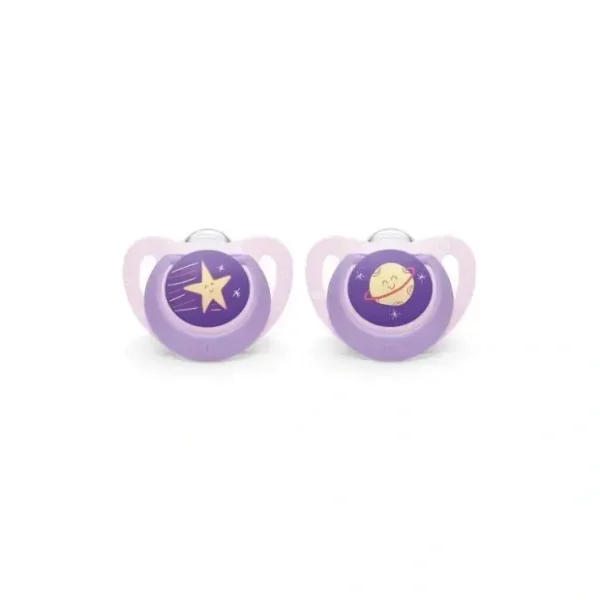 Cheap Nuk - Pacifier Genius Size 1, 2 Pk Outer Space Theme, Girl - cutbabycare.com | baby boutique & care hub Health Safety