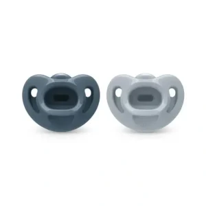 Sale Nuk - 2Pk Girl Comfy 100% Silicone Pacifier, 0/6M, Midnight Mist - cutbabycare.com | baby boutique & care hub Health Safety