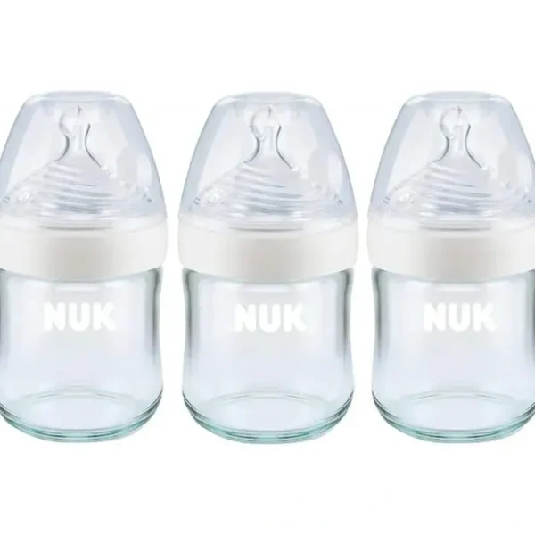 Best Sale NUK - 3Pk Simply Natural Glass Baby Bottles, 4 Oz - cutbabycare.com | baby boutique & care hub Nursing Feeding