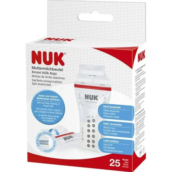 Cheap NUK Breast Milk Storage Bags 180ml, 25 Pack - cutbabycare.com | baby boutique & care hub Health Safety