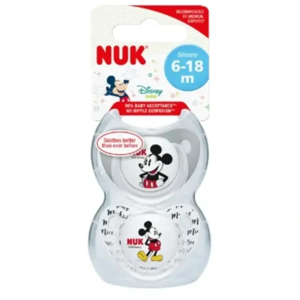 Online NUK MICKEY SLEEPTIME SOOTHER AGE2 6-18 months 2 Pack - cutbabycare.com | baby boutique & care hub Shop All