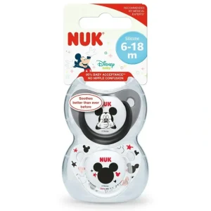 Flash Sale NUK Trendline BPA-Free Silicone Baby Dummy 6-18m, 2 Pack, Assorted Disney - cutbabycare.com | baby boutique & care hub Health Safety