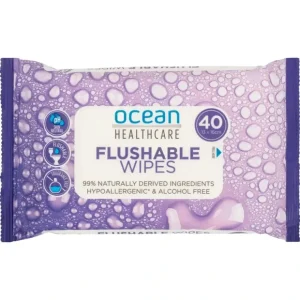 Cheap Ocean Healthcare Flushable Wipes 40 Pack - cutbabycare.com | baby boutique & care hub Health Safety