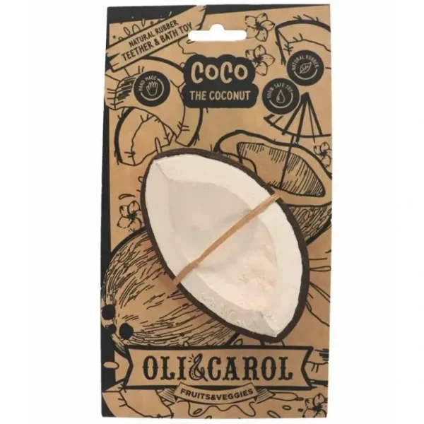 Hot Oli & Carol - Coco The Coconut, Chewable toy - cutbabycare.com | baby boutique & care hub Bath Potty