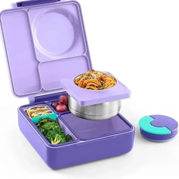 Best OmieBox - Insulated Bento Box with Leak Proof Thermos Food Jar, Purple Plum - cutbabycare.com | baby boutique & care hub Health Safety